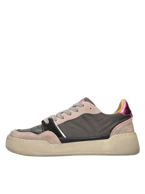 Sneakers in pelle e camoscio. MONO WAY | BANGO DONNA NYLONGRIGIO-BEIGE-FUXIA